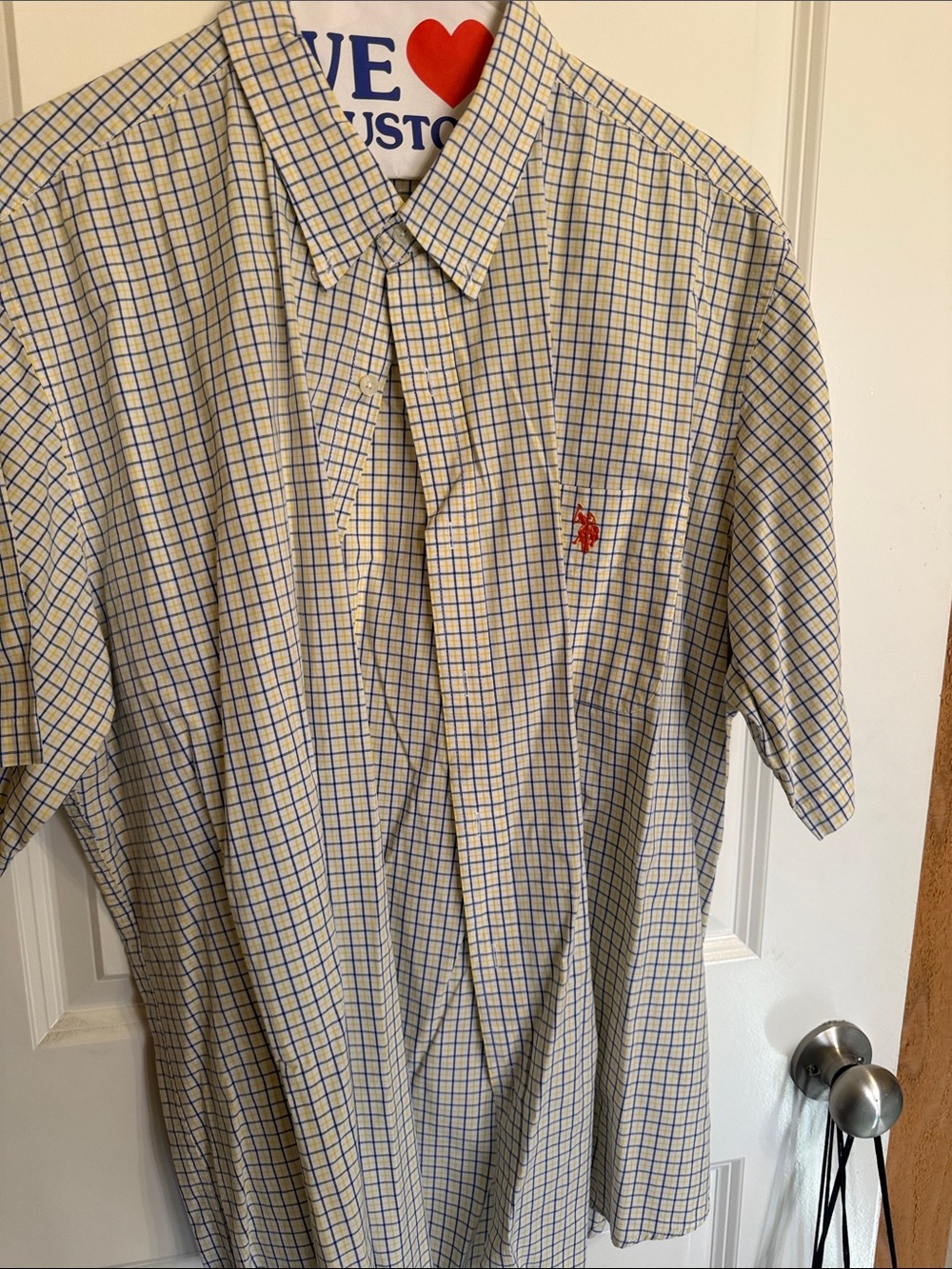 U.S. Polo Assn. Short-Sleeve Button-Down Shirt - Blue/White